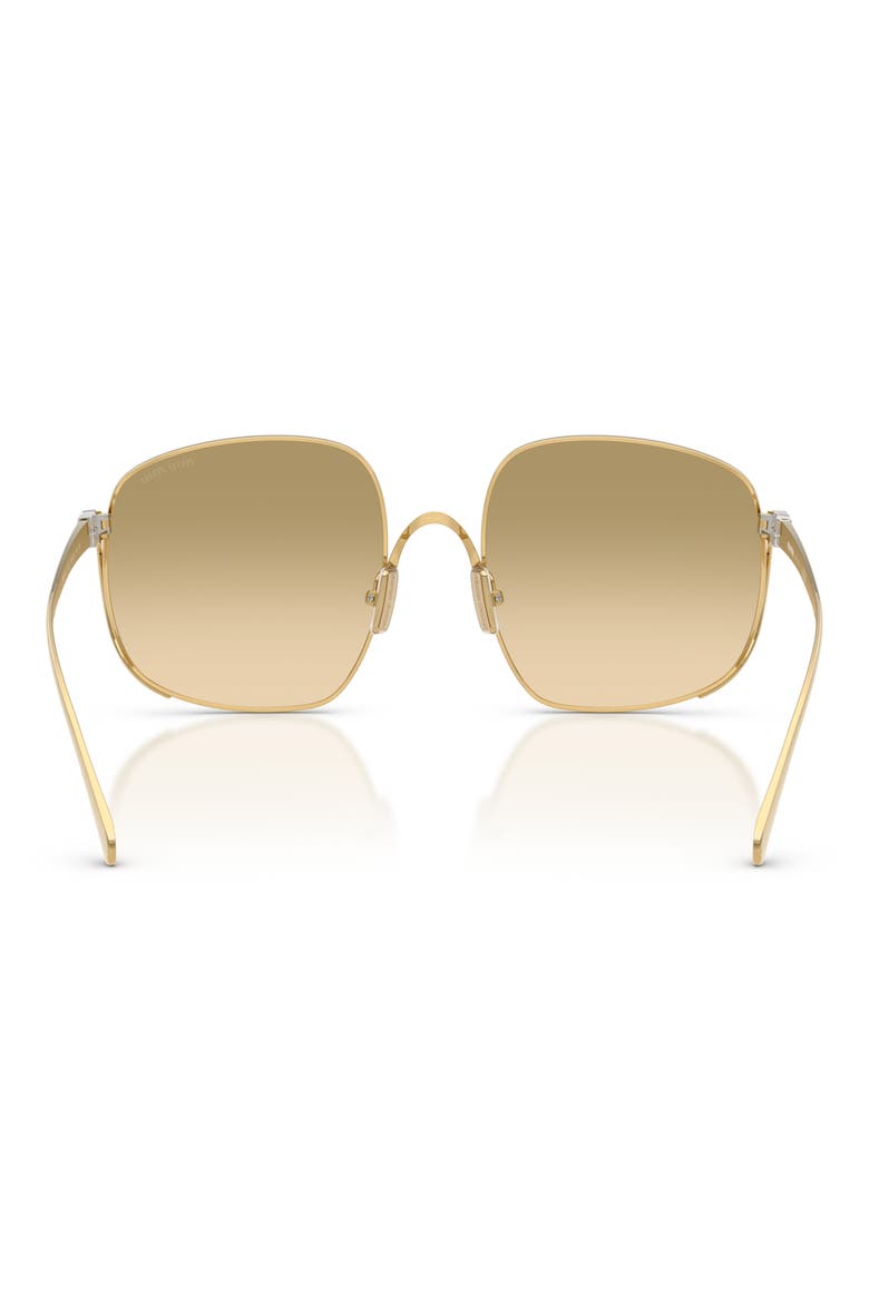 MU A57S 57mm Gradient Square Sunglasses, Alternate, color, GOLD/ YELLOW GRADIENT BROWN