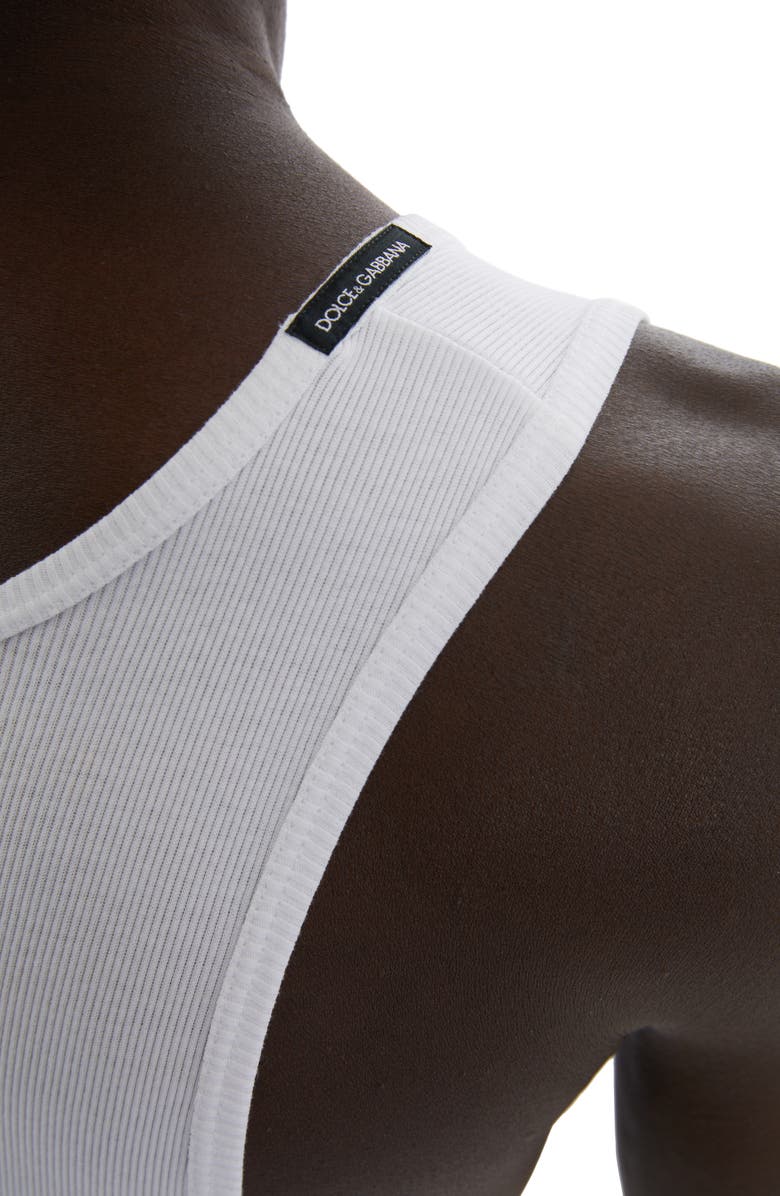 Dolce&Gabbana Cotton Rib Tank, Alternate, color, 