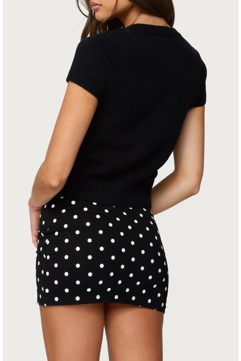 Coreen Short Sleeve Cardigan, Alternate, color, BLACK