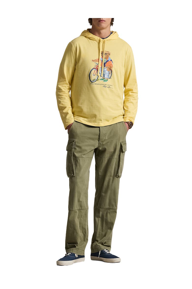 Big & Tall Summer Bear Hoodie, Alternate, color, CORN YELLOW