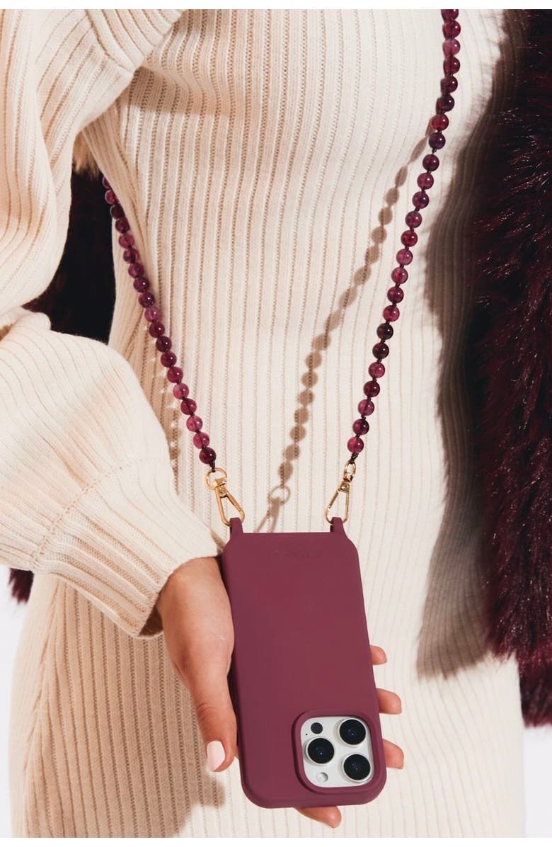 Cordée Cases Scarlett Phone Chain, Alternate, color, Burgundy