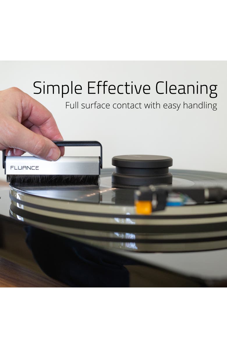 Fluance Anti-Static Carbon Fiber Record Cleaning Brush, Alternate, color, Silver