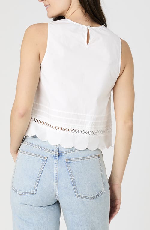 French Connection Alissa Sleeveless Cotton Top In Summer White