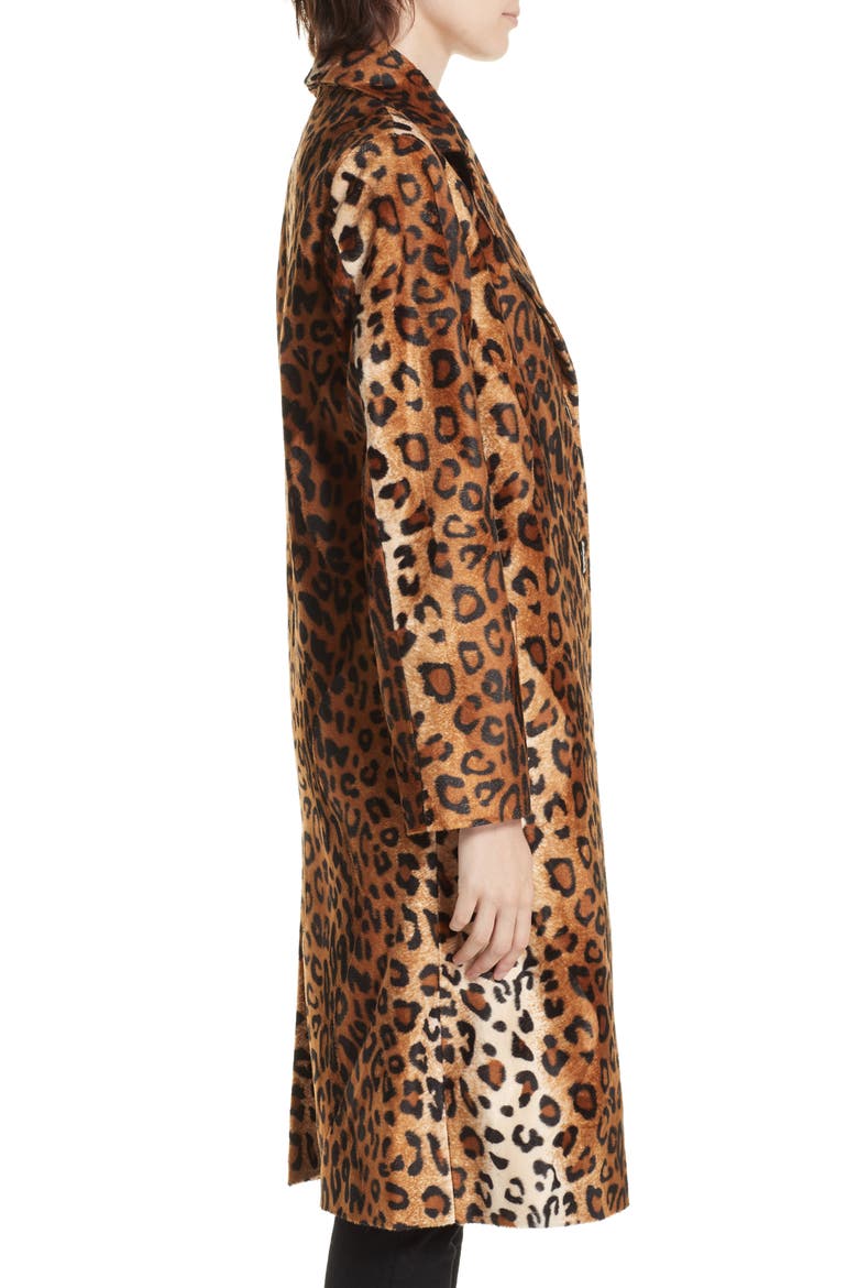 Faux Leopard Fur Coat, Alternate, color, BROWN LEOPARD
