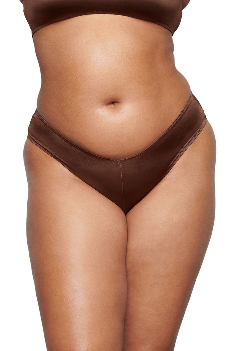 Satin Hipster Briefs, Alternate, color, BRONZE