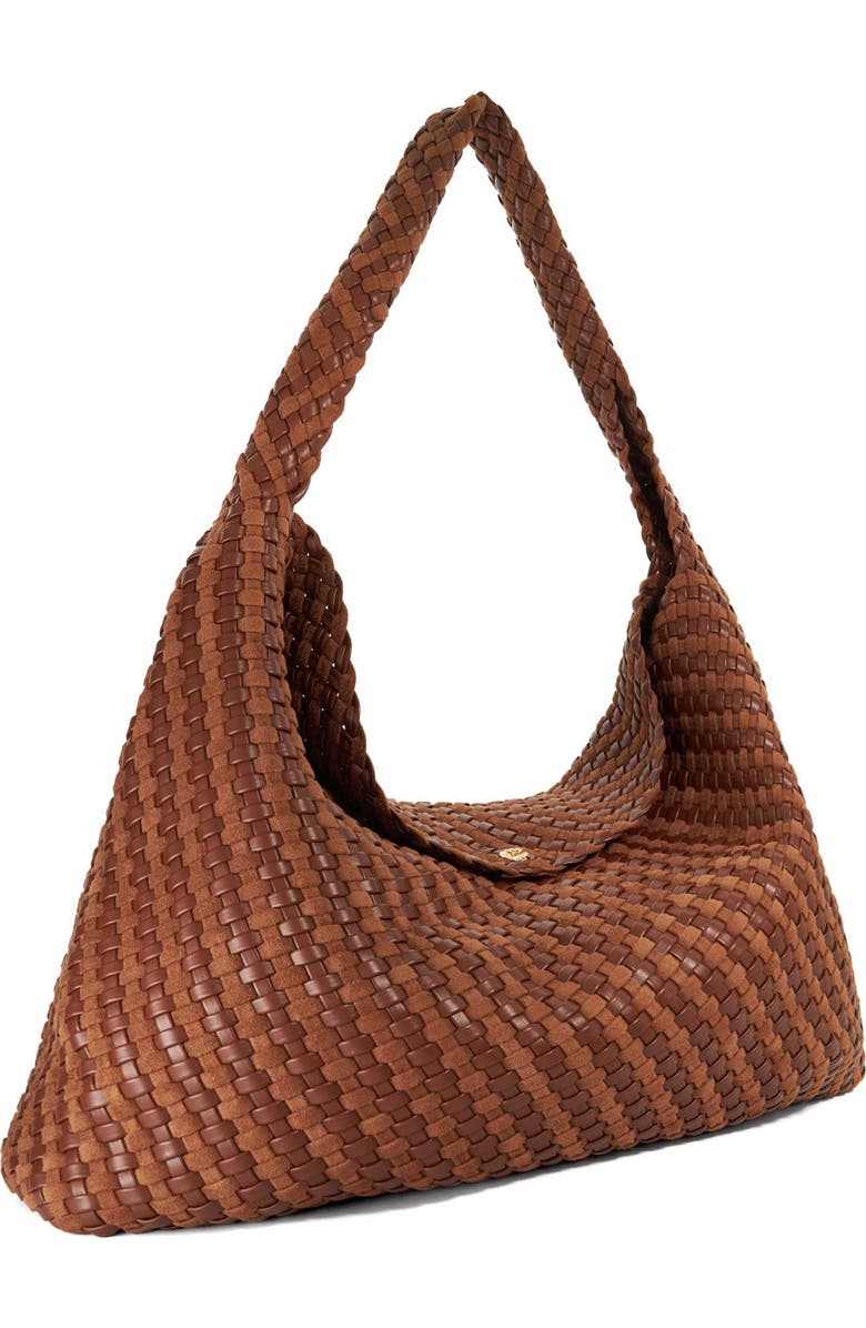 Dune London Deliberate Extra Large Woven Shoulder Bag, Alternate, color, Tan