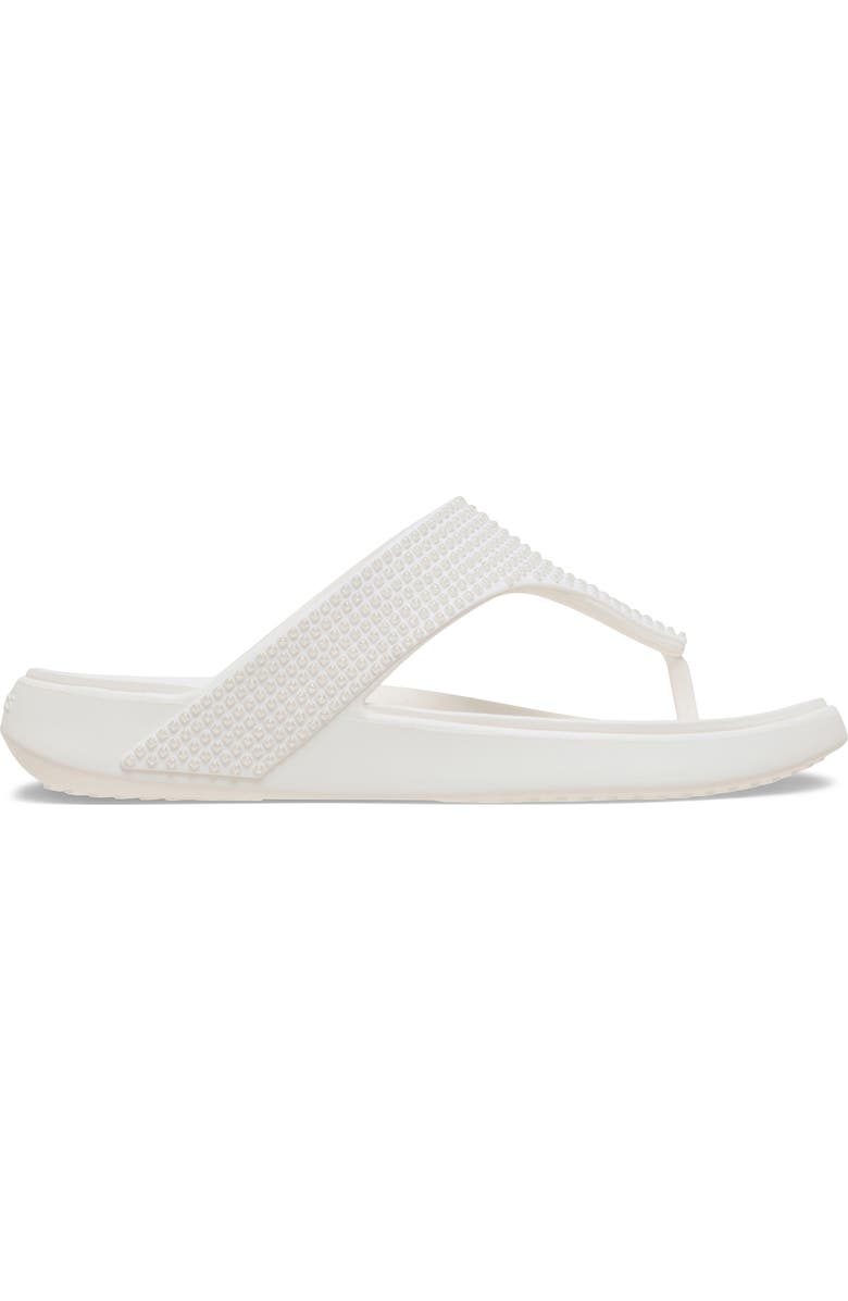 CROCS Getaway Gems Flip Flop, Alternate, color, Chalk