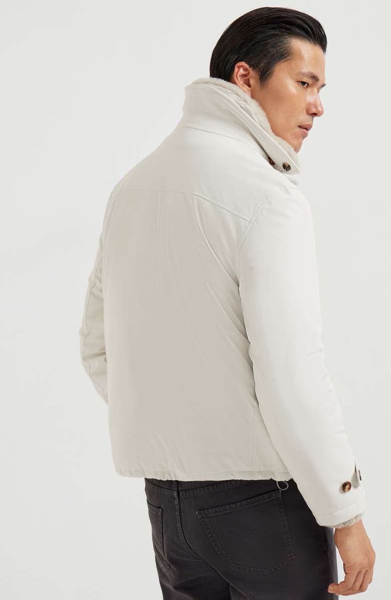 Brunello Cucinelli Bomber jacket with padding, Alternate, color, Panama