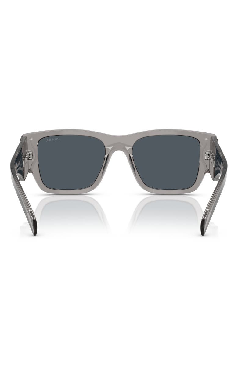 Prada 54mm Square Sunglasses, Alternate, color, Transparent Grey