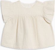 KENDI by Colored Organics Organic Viv Seesucker Ruffle Top