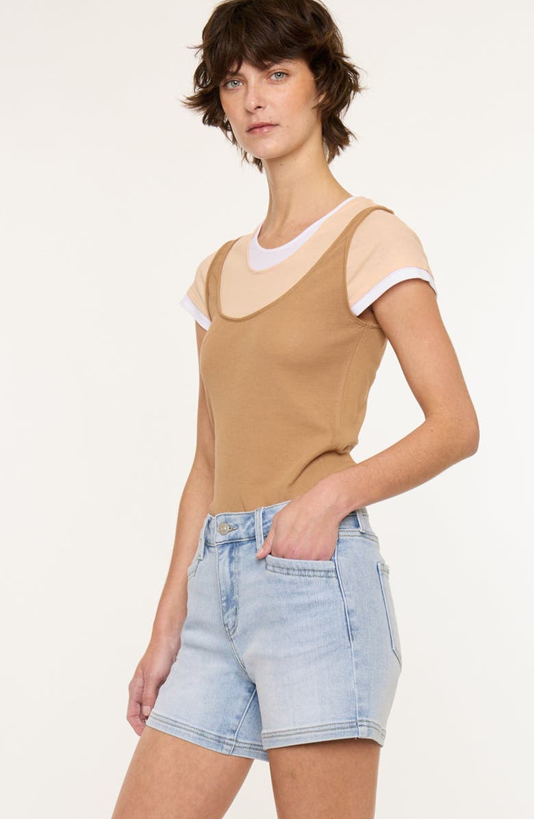 KanCan Lynne Essentials Mid Rise Shorts, Alternate, color, Light Wash