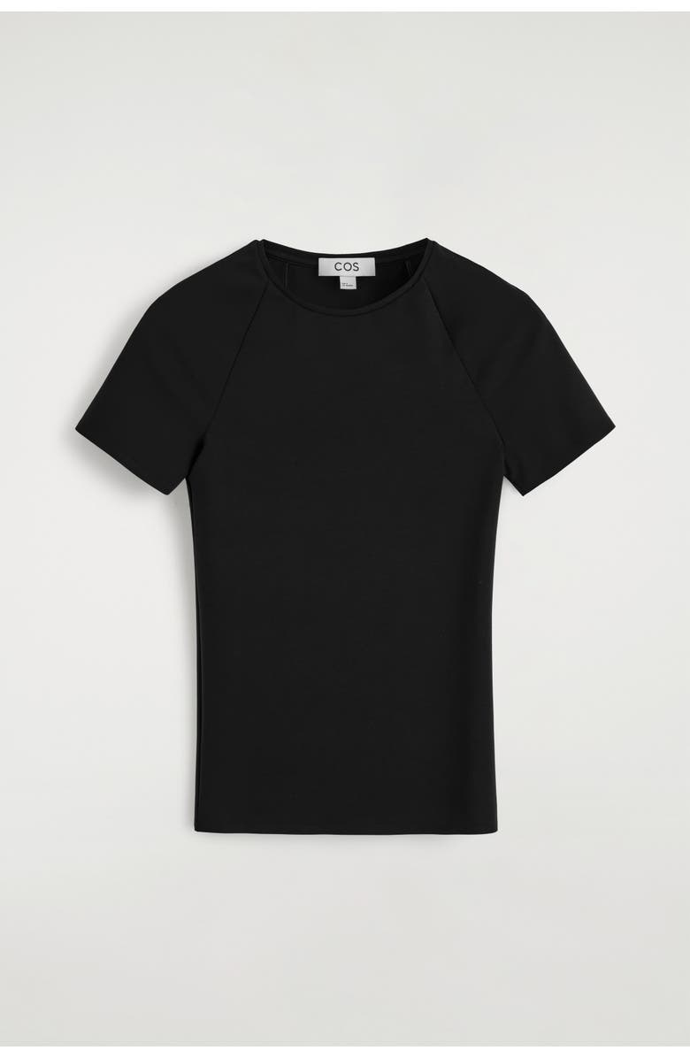 COS Slim-Fit Jersey T-Shirt, Alternate, color, Black