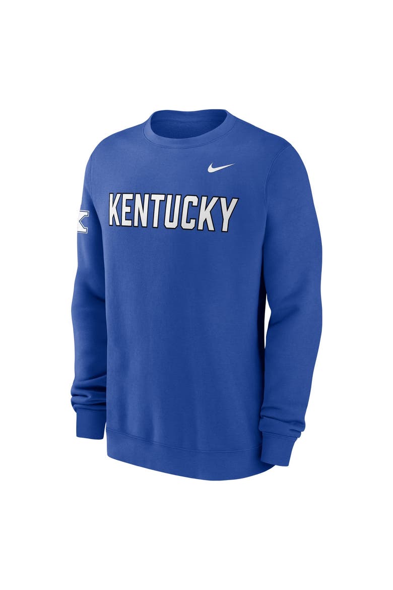 Men's Nike Royal Kentucky Wildcats 2026 Sideline Club Sweatshirt, Alternate, color, Royal