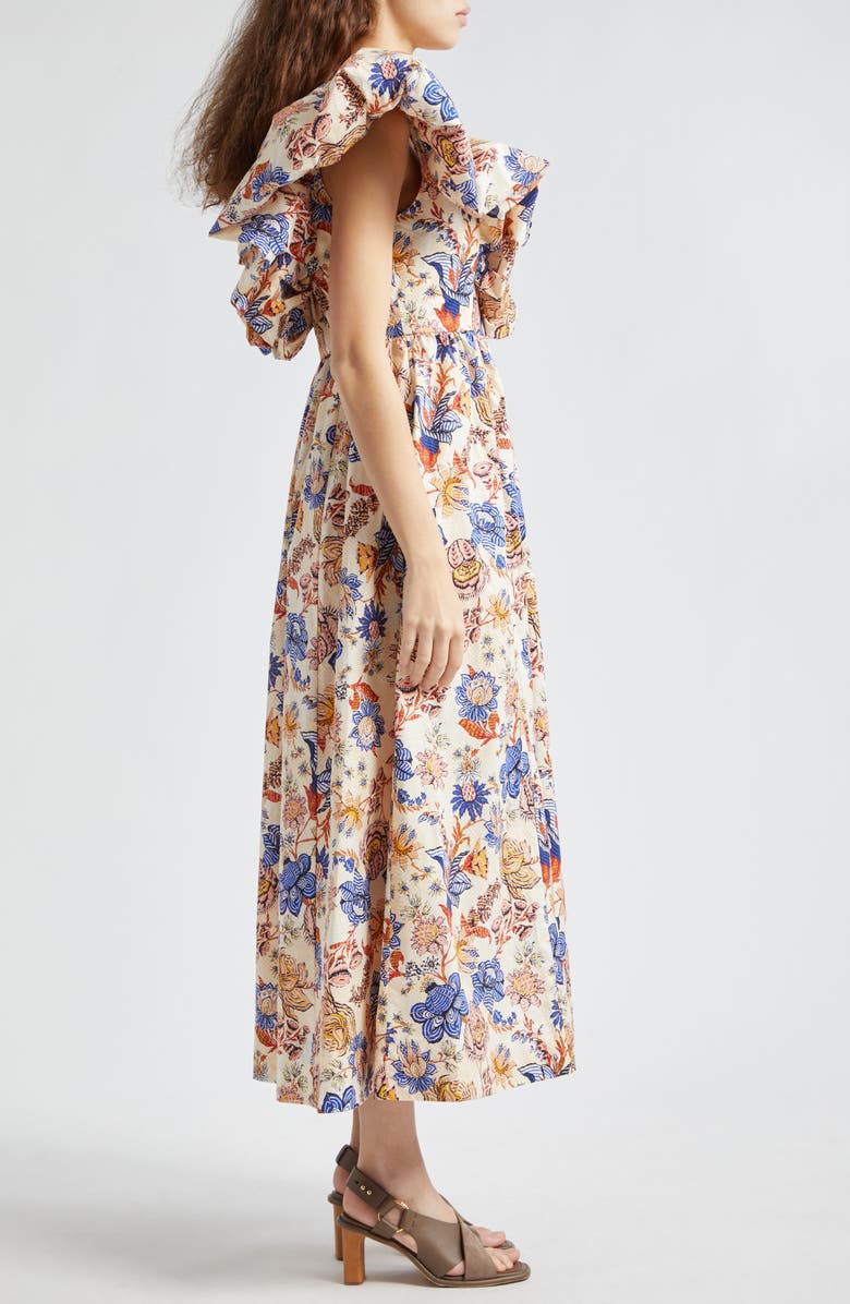Ulla Johnson Francesca Print Puff Sleeve Maxi Dress, Alternate, color,