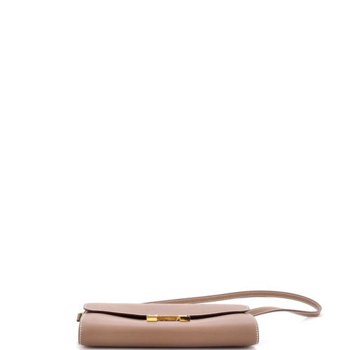 Pre-owned Hermes Hermes Constance To Go Wallet Evercolor In Brown