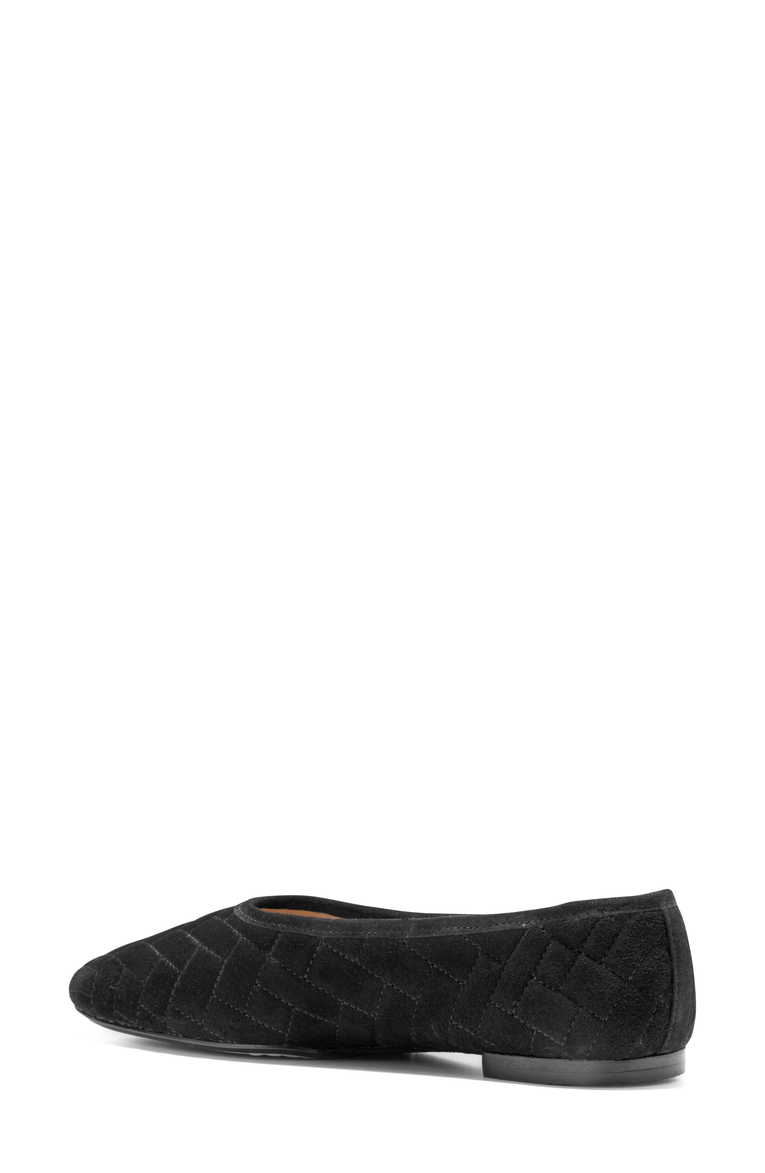 Cole Haan Jasleen Quilted Ballet Flat, Main, color, Black Quilted Suede