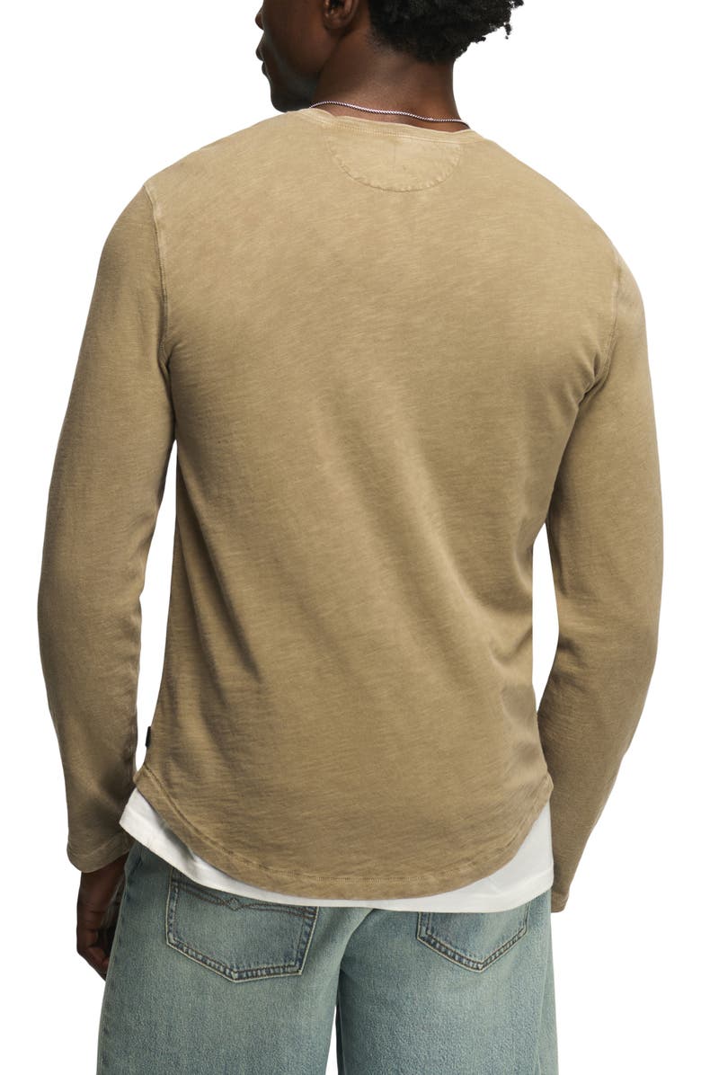 Lucky Brand Weekend Long Sleeve Slubbed Henley, Alternate, color, Timber Wolf