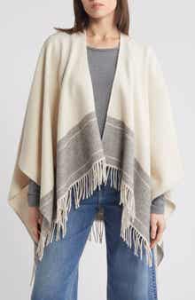 rag & bone Logo Embellished Wool Ruana