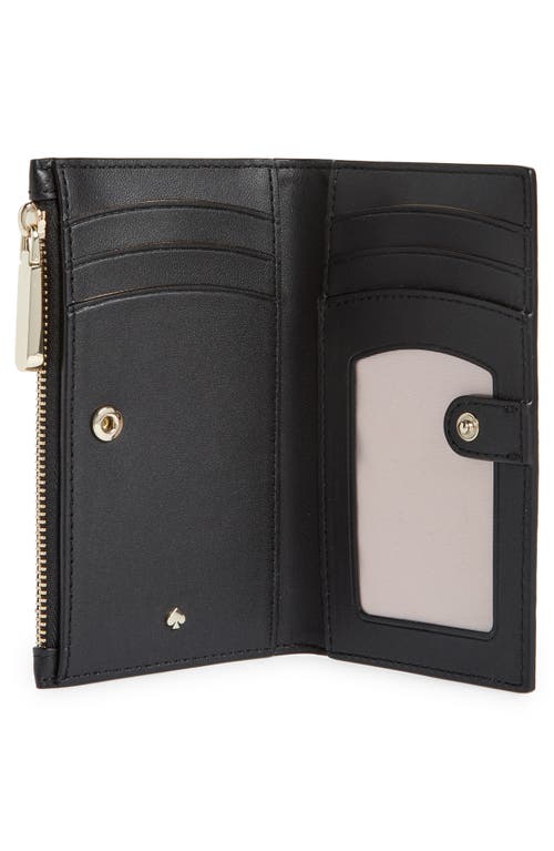 Kate Spade New York Bradley Pebbled Leather Wallet In Black