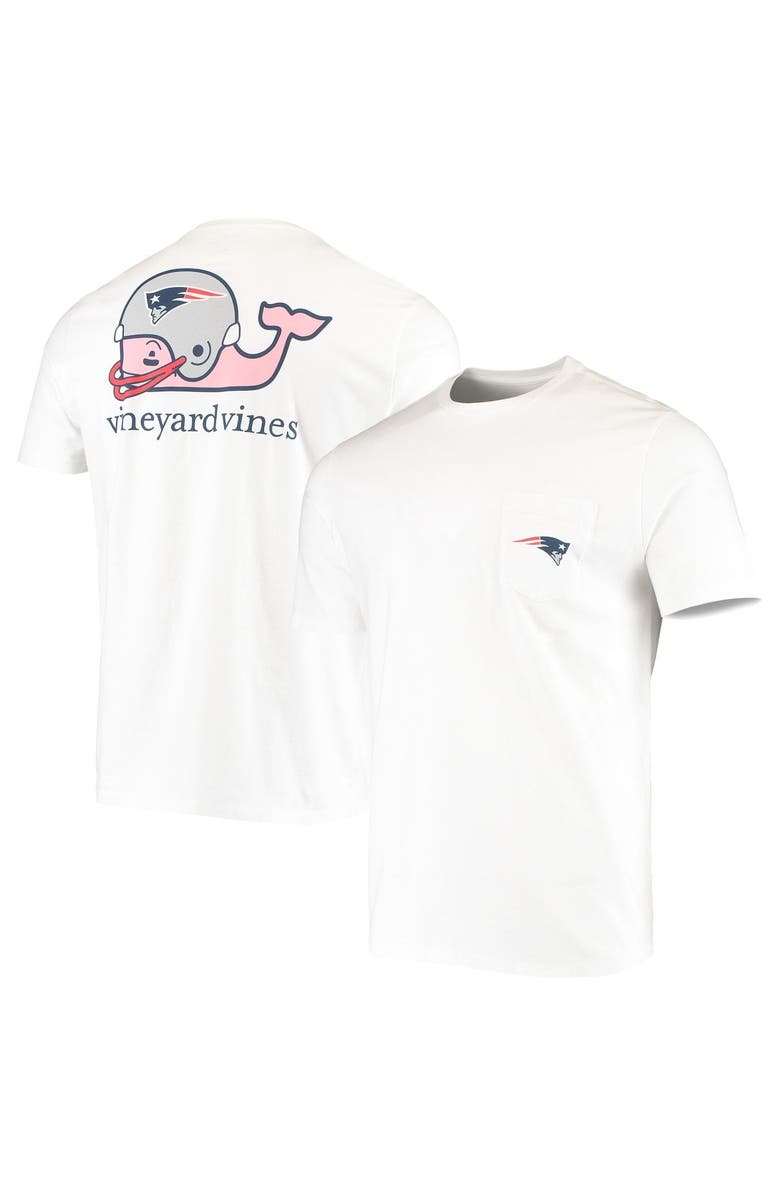 vineyard vines Men's Vineyard Vines White New England Patriots Big & Tall Helmet T-Shirt, Alternate, color, 