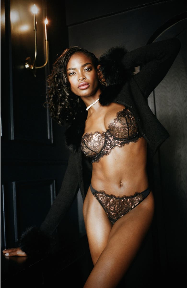 Skarlett Blue Entice Lace Balconette Underwire Bra, Alternate, color, 