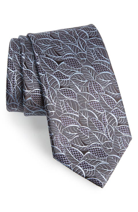 Ermenegildo Zegna Leaf Silk Tie