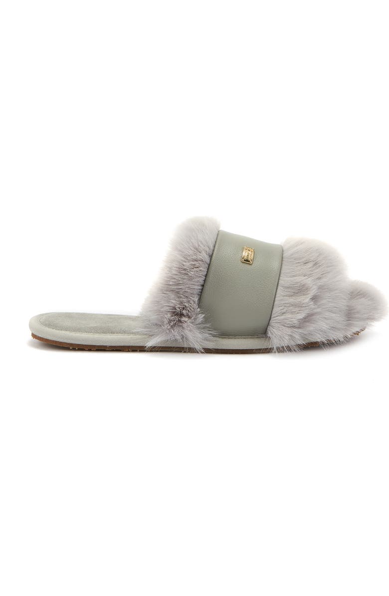 Australia Luxe Collective Muchas Luxe Genuine Shearling Slide Slipper, Alternate, color, Ice Gray