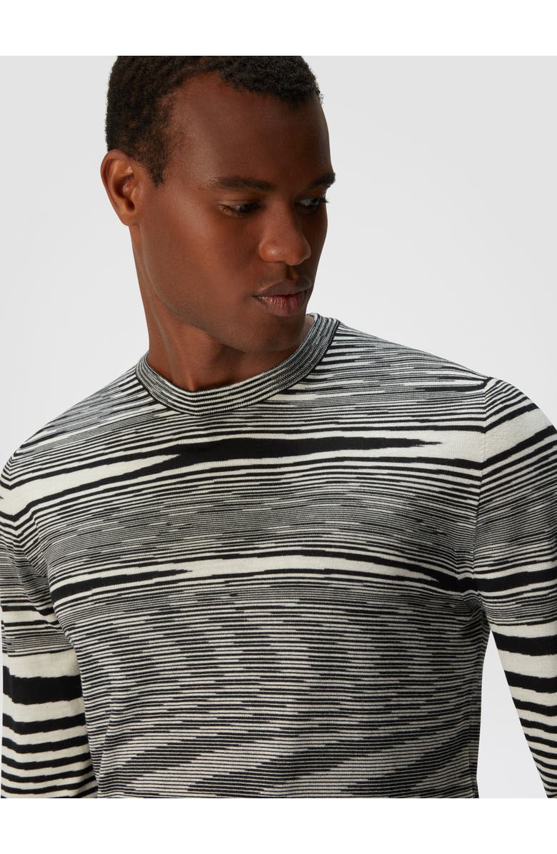 Missoni Slub Crew-neck Pullover, Alternate, color, Black & White
