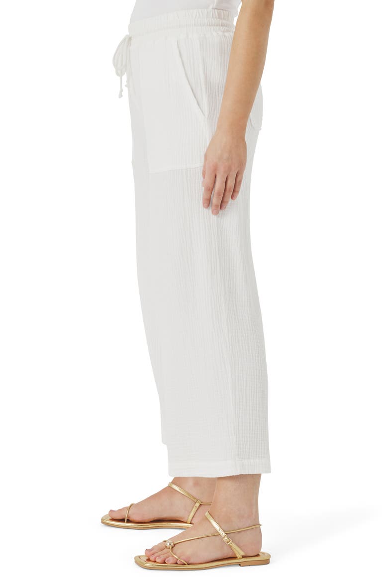 Ava Cotton Gauze Drawstring Pants, Alternate, color, WHITE