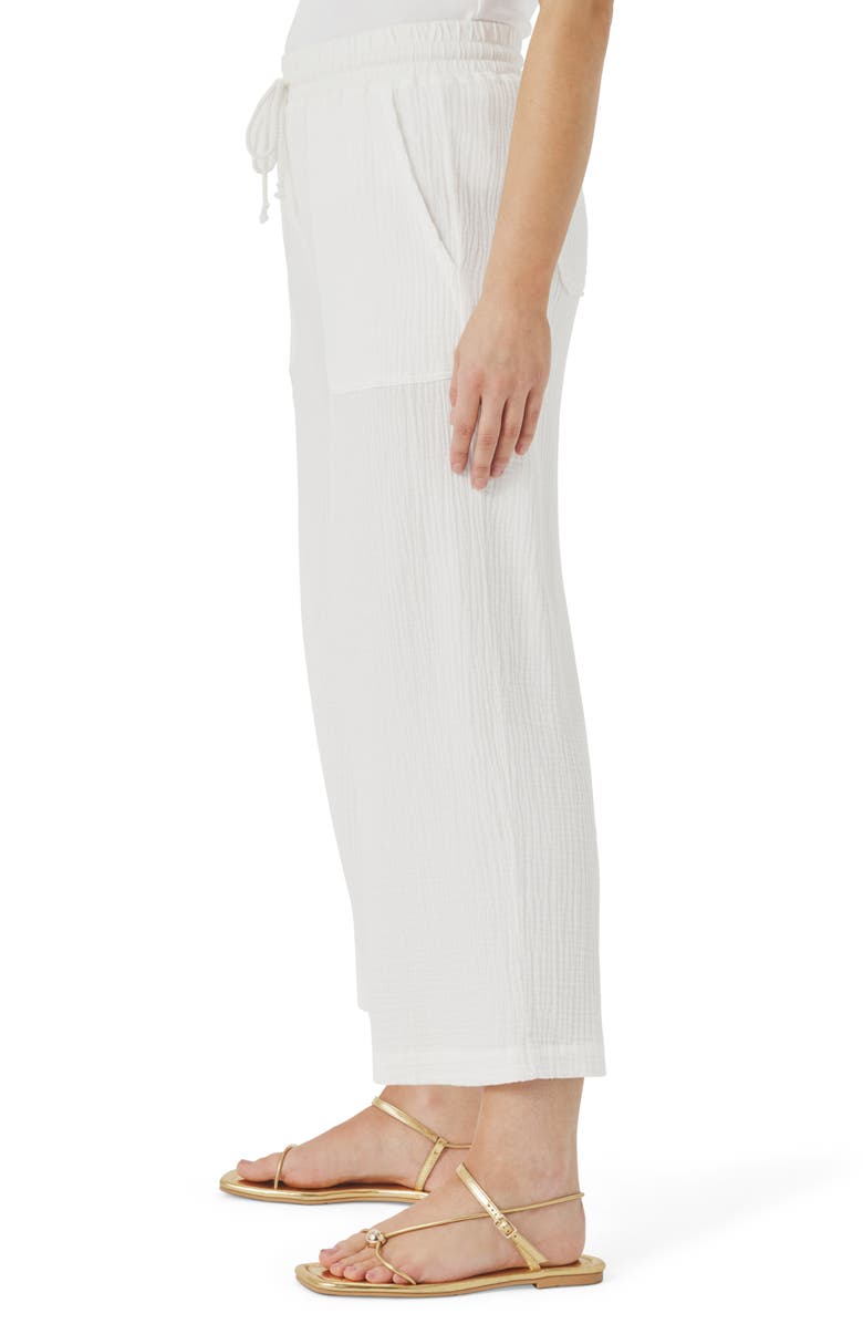 Splendid Ava Cotton Gauze Drawstring Pants, Alternate, color, White