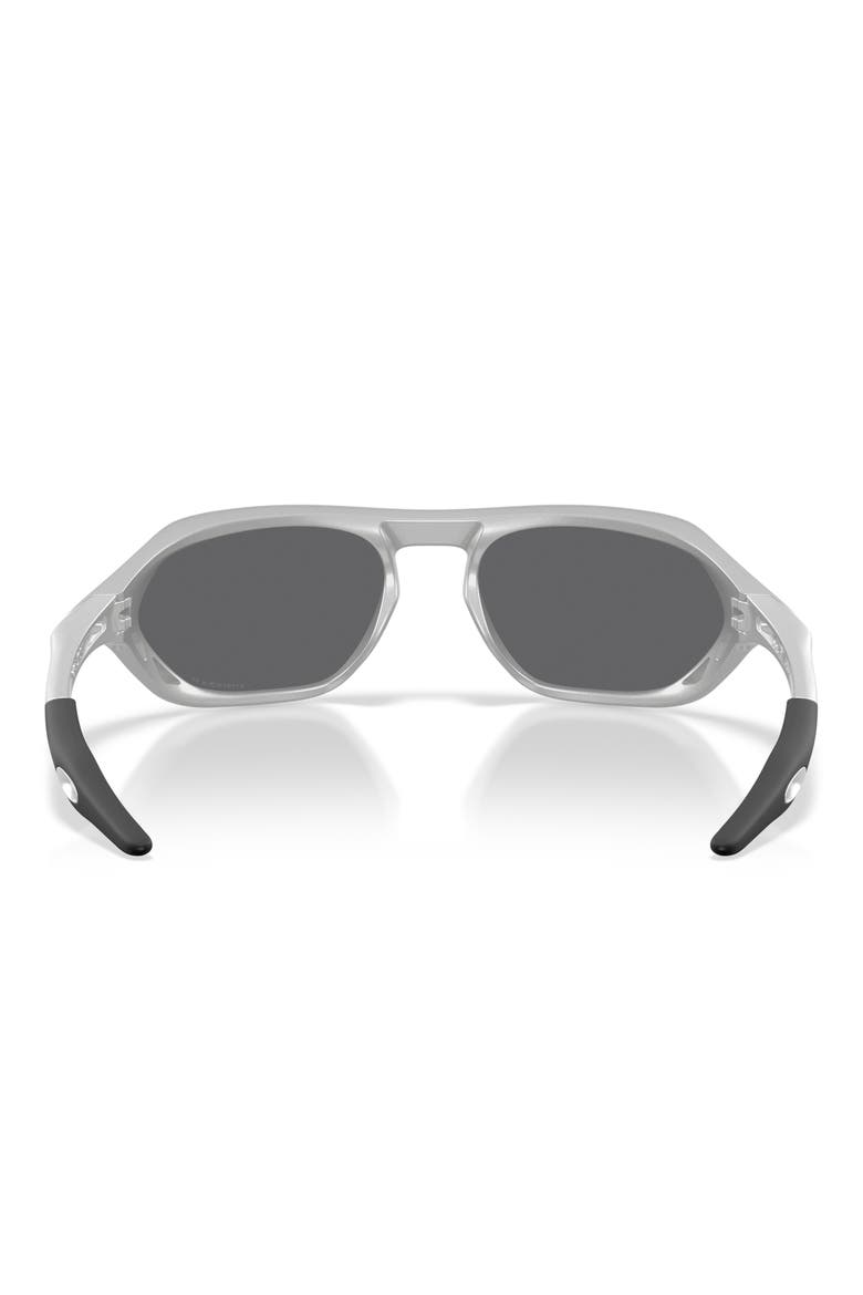 Cage 61mm Wrap Sunglasses, Alternate, color, X-SILVER / PRIZM BLACK POLAR