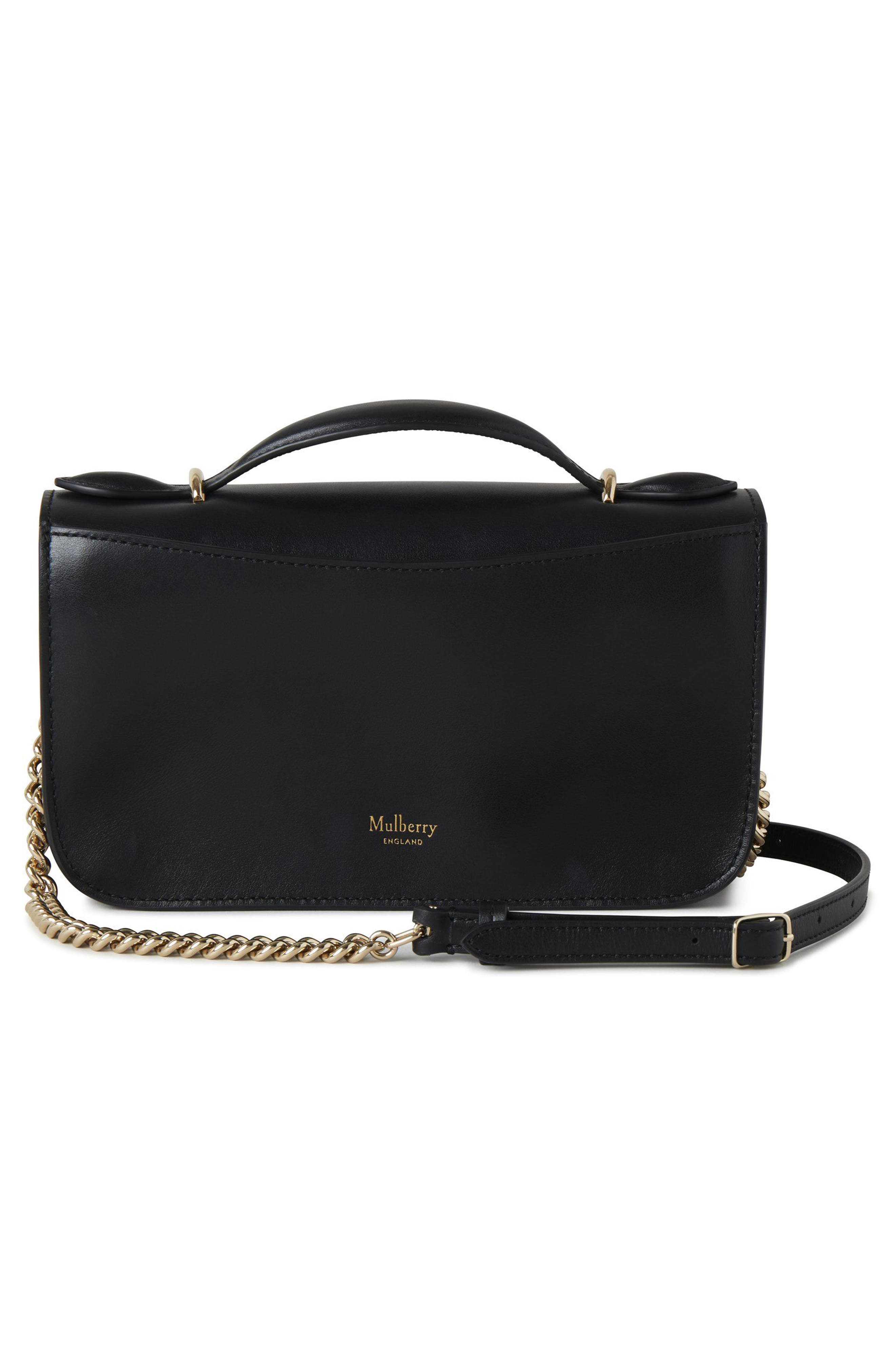 Mulberry Lana Day High Gloss Leather Top Handle Bag, Alternate, color, 