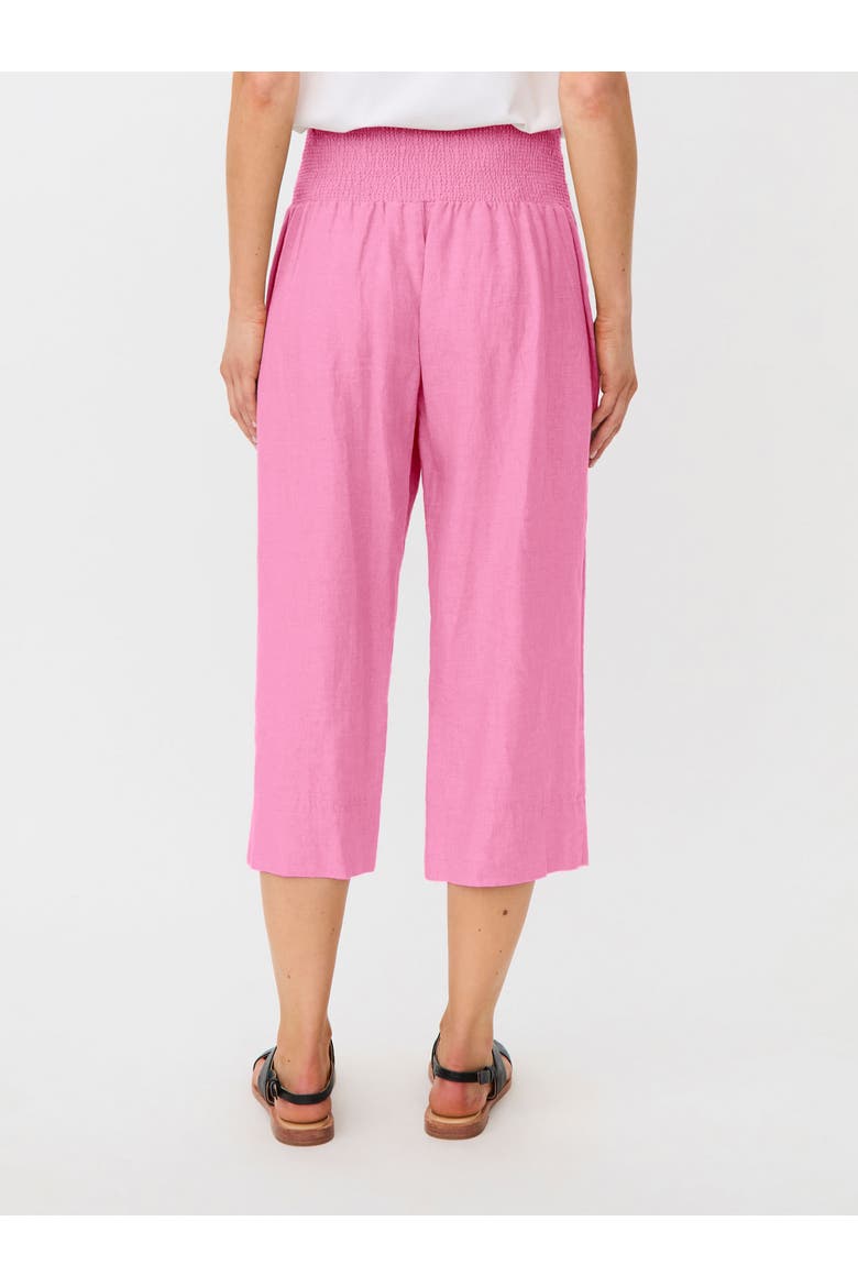 Mapallas Linen Cropped Trousers, Alternate, color, Fuchsia Pink