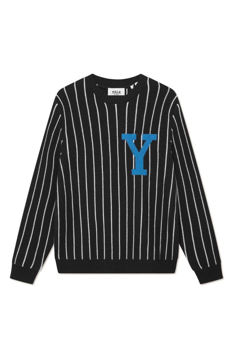 Les Deux Yale Intarsia Pinstripe Wool Sweater, Main, color, 