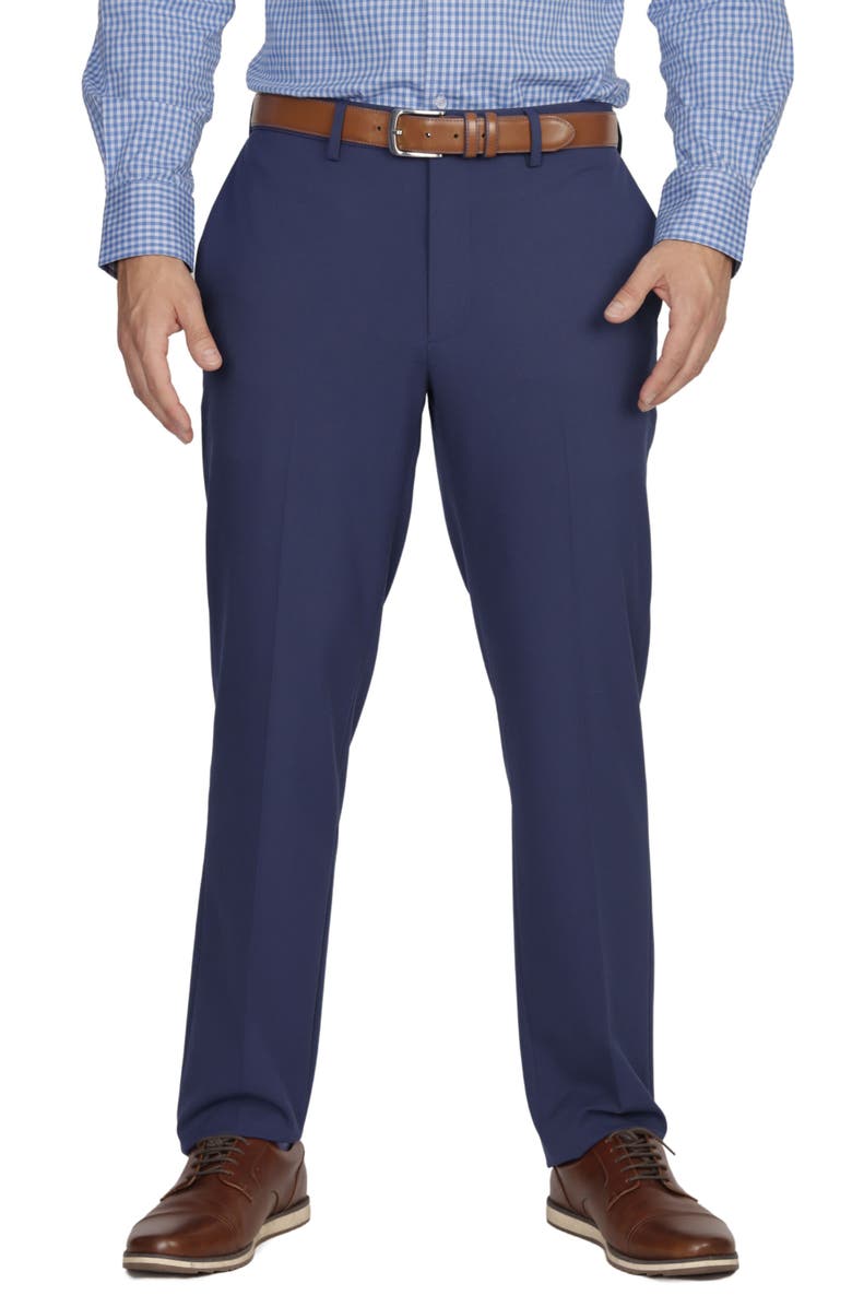 TailorByrd Classic Fit Flat Front Dress Pants, Main, color, Indigo Blue