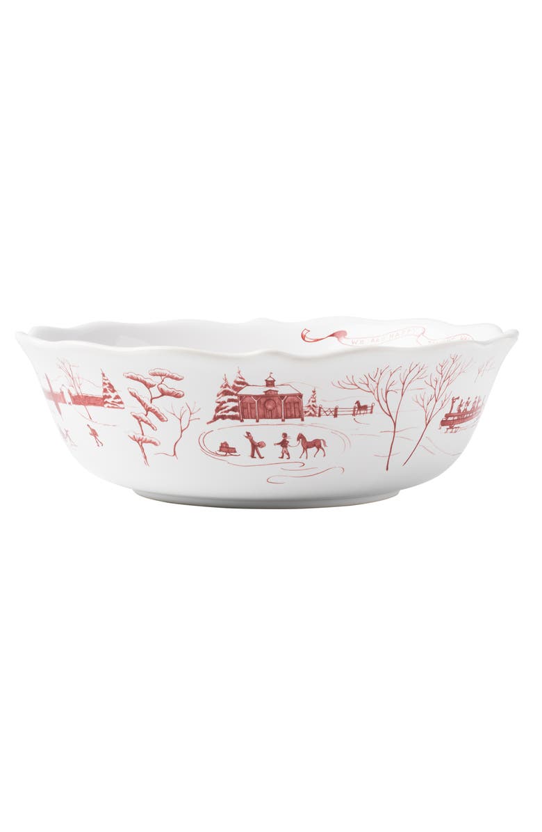 Juliska Country Estate Winter Frolic Ruby 10-Inch Serving Bowl, Alternate, color, Ruby