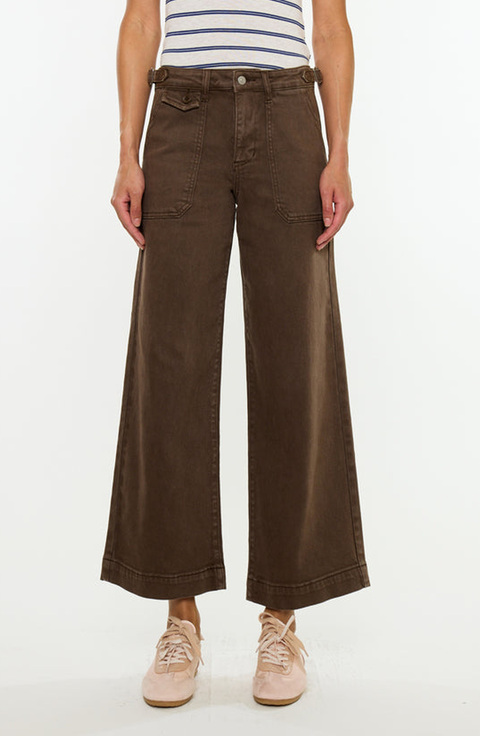 Shellie Essentials High Rise Crop Wide Pants