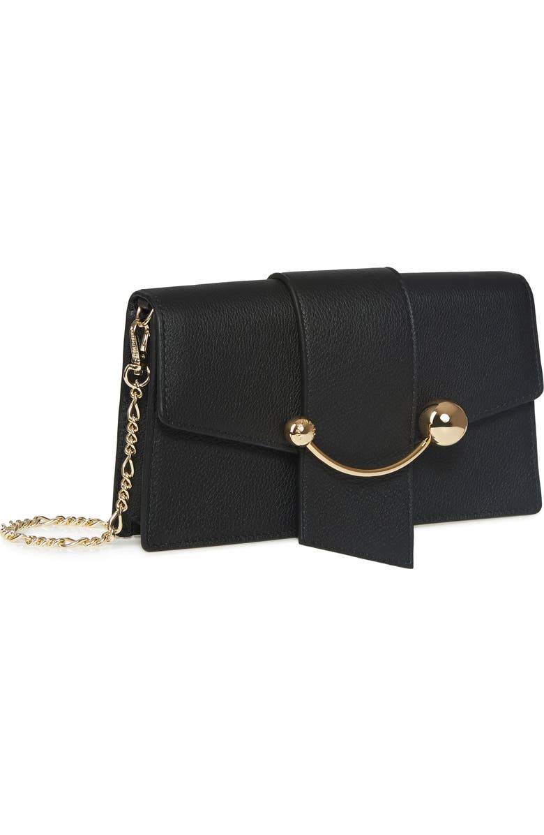Strathberry Crescent on a Chain Croc Embossed Leather Shoulder Bag, Alternate, color,