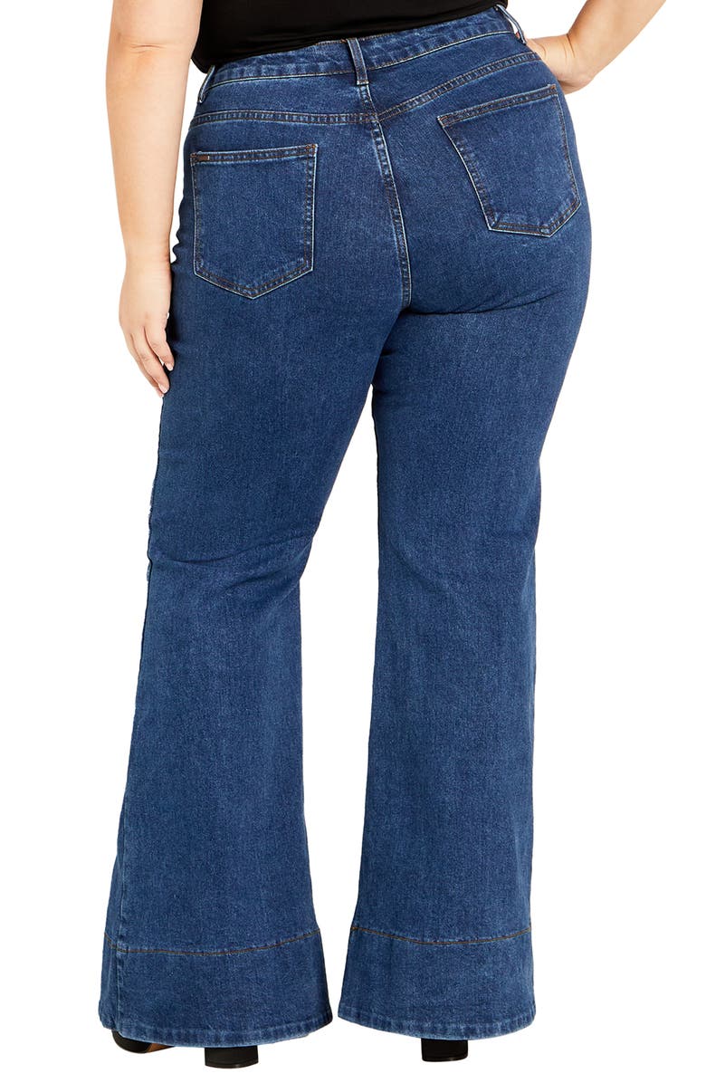 City Chic Harley Veronica High Waist Flare Leg Jeans, Alternate, color,
