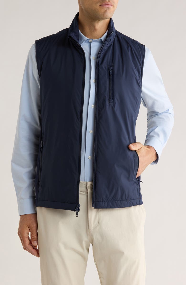 Mizzen+Main Northwood Mixed Media Vest, Main, color, Navy
