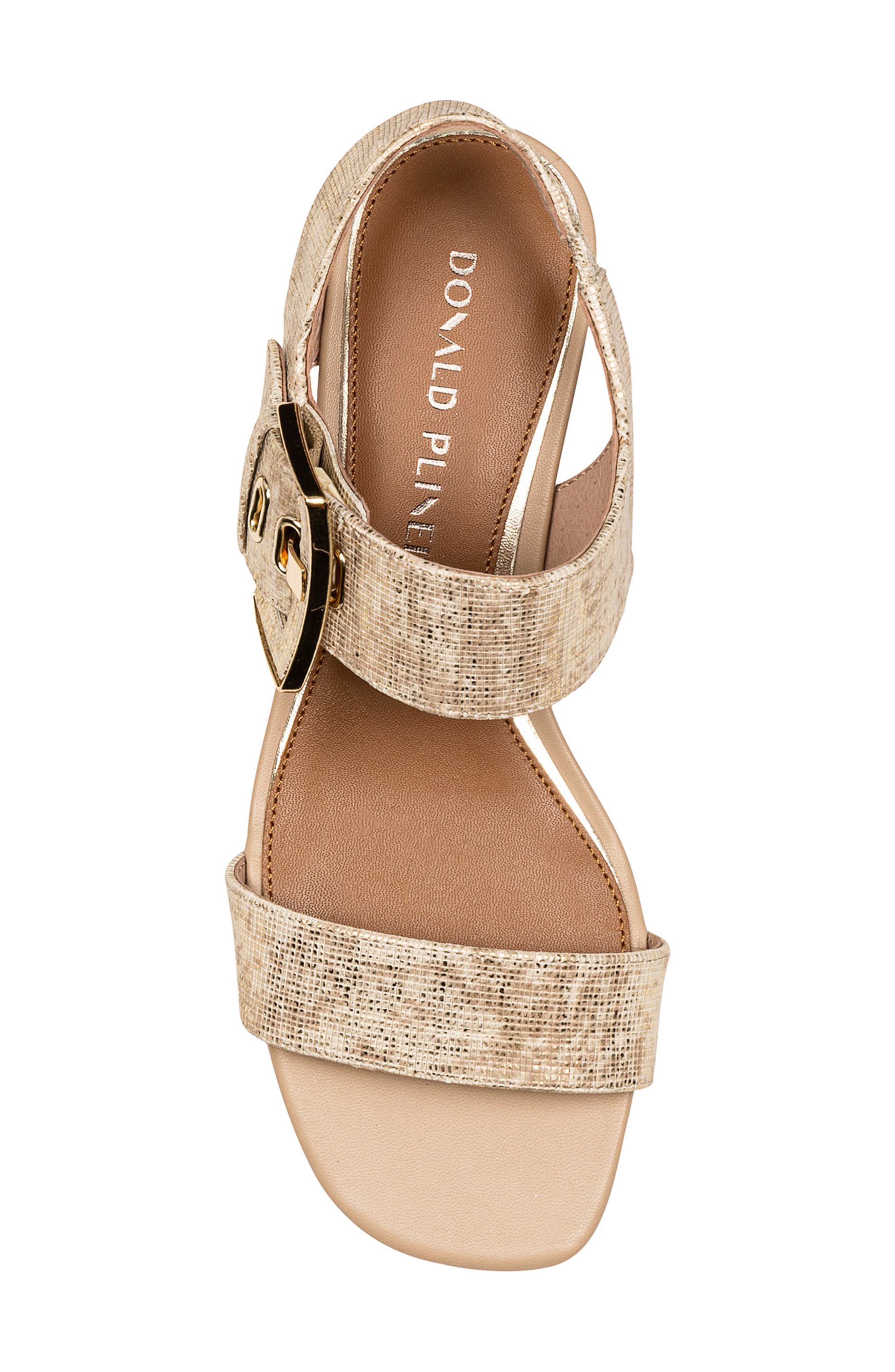 Donald Pliner Snakeskin Print Sandal, Alternate, color, Camel