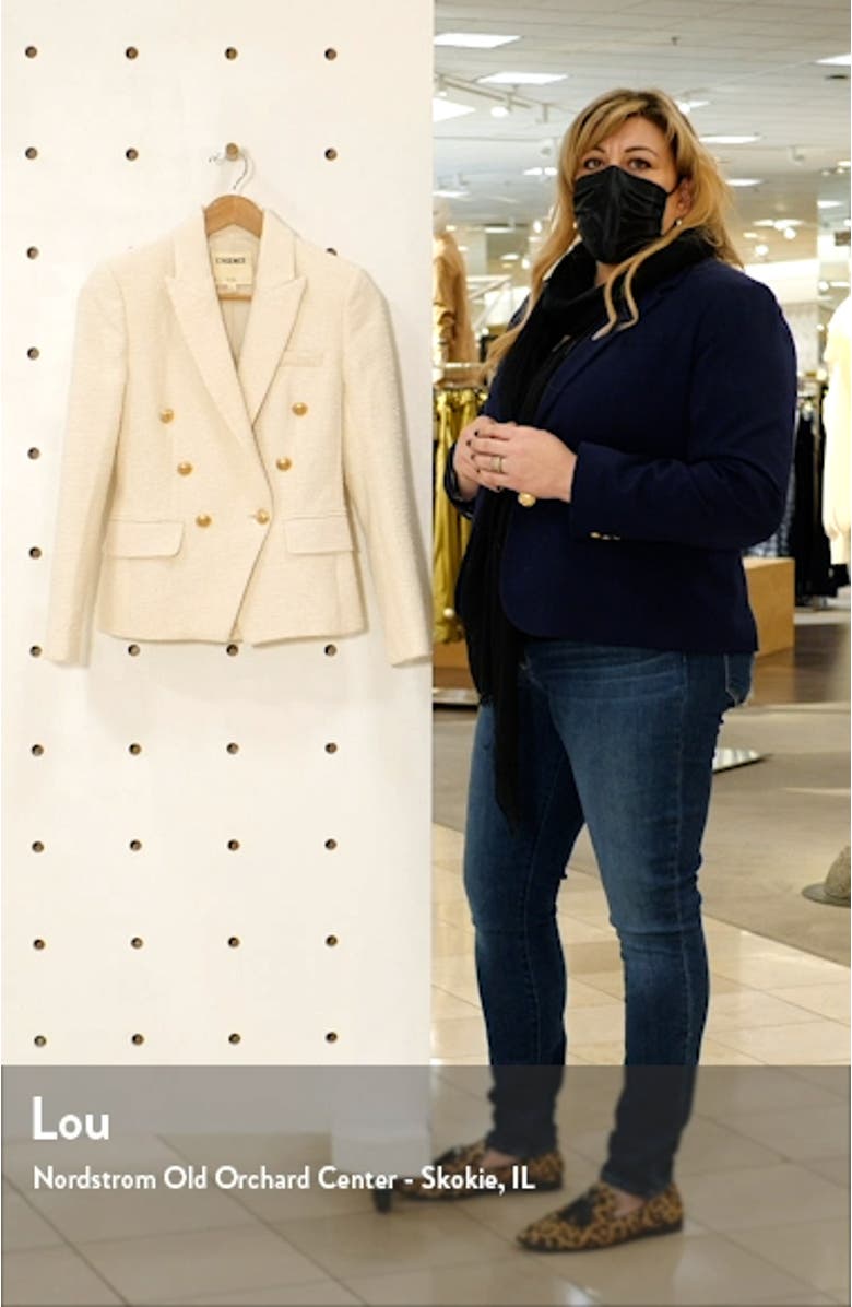 Kenzie Double Breasted Tweed Blazer, sales video thumbnail