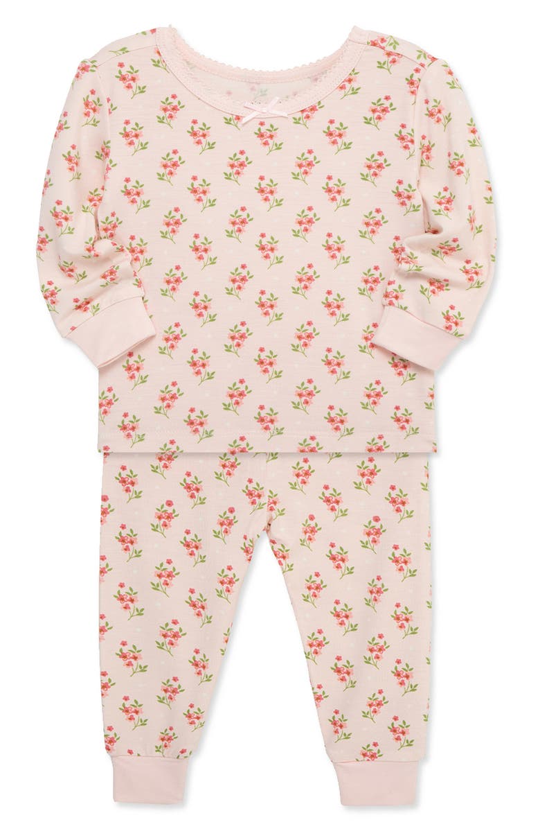 Little Me Floral 2-Pack Stretch Viscose Pajama Set, Alternate, color, Pink
