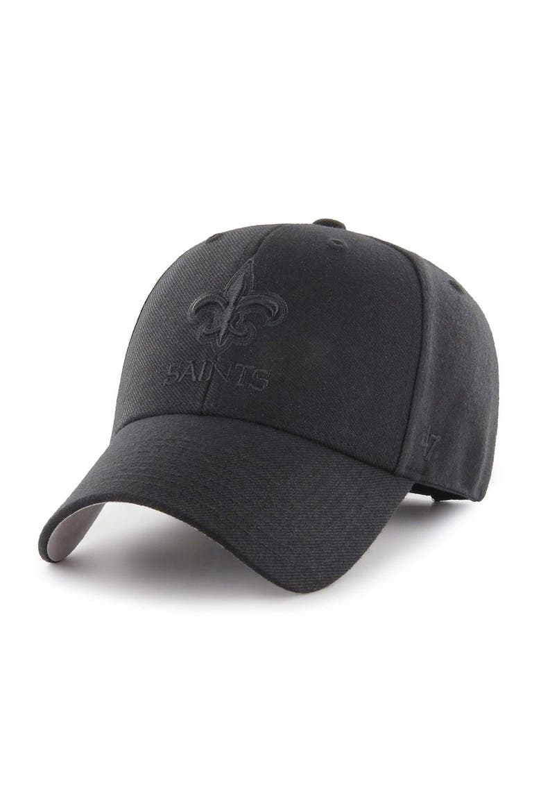 Men's '47 Black New Orleans Saints  Tonal MVP Adjustable Hat, Main, color, Black