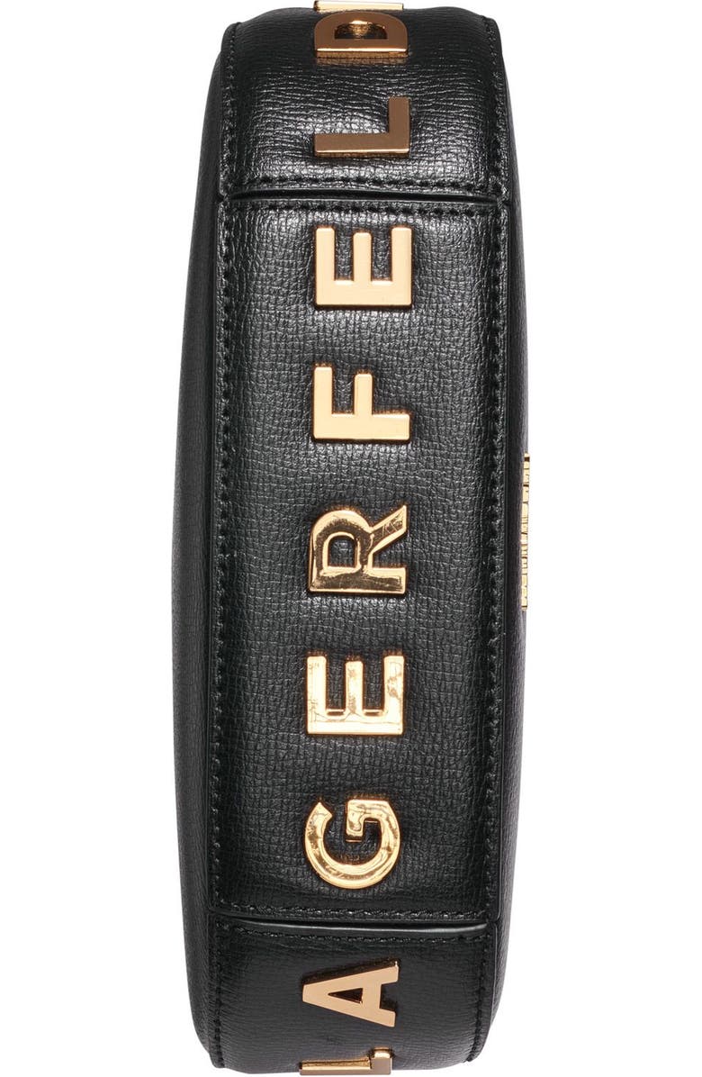 KARL LAGERFELD PARIS Desi Shoulder, Alternate, color, Black/Gold