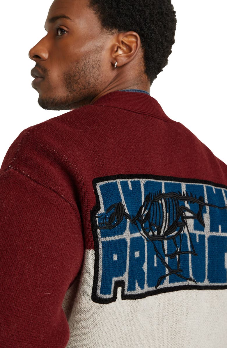 G-STAR Wool Blend Graphic Cardigan, Alternate, color,