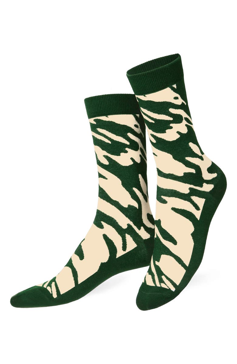 doiy Fizzy Bubbles Socks, Main, color, Green/ Ivory