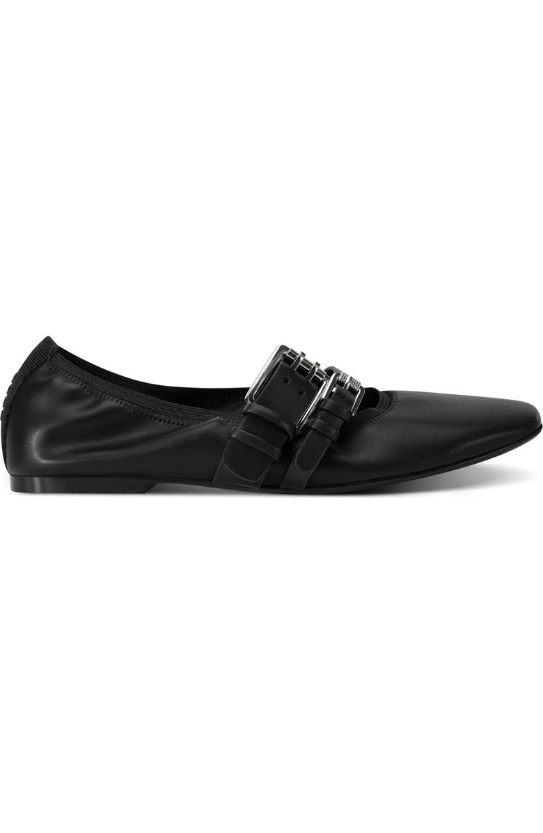 DKNY Dade Buckle Strap Ballet Flat, Alternate, color, Black