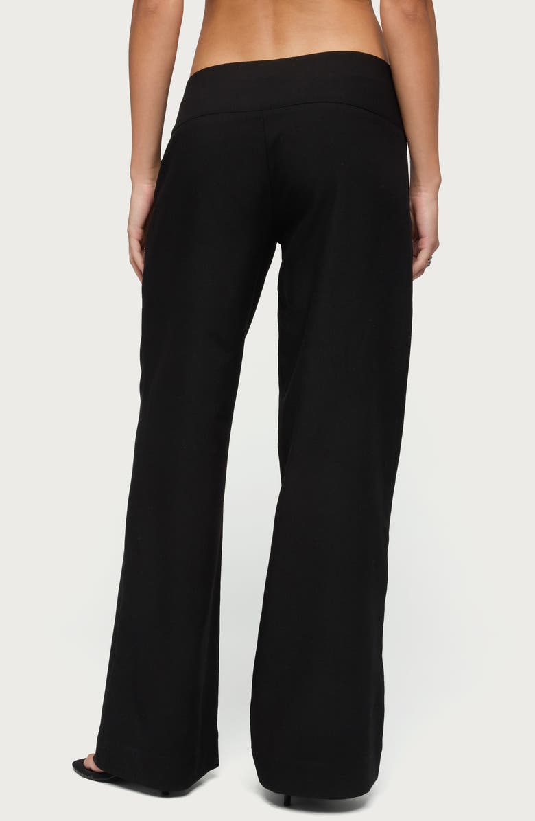 EDIKTED Cerise Buckle Low Rise Baggy Pants, Alternate, color, Black