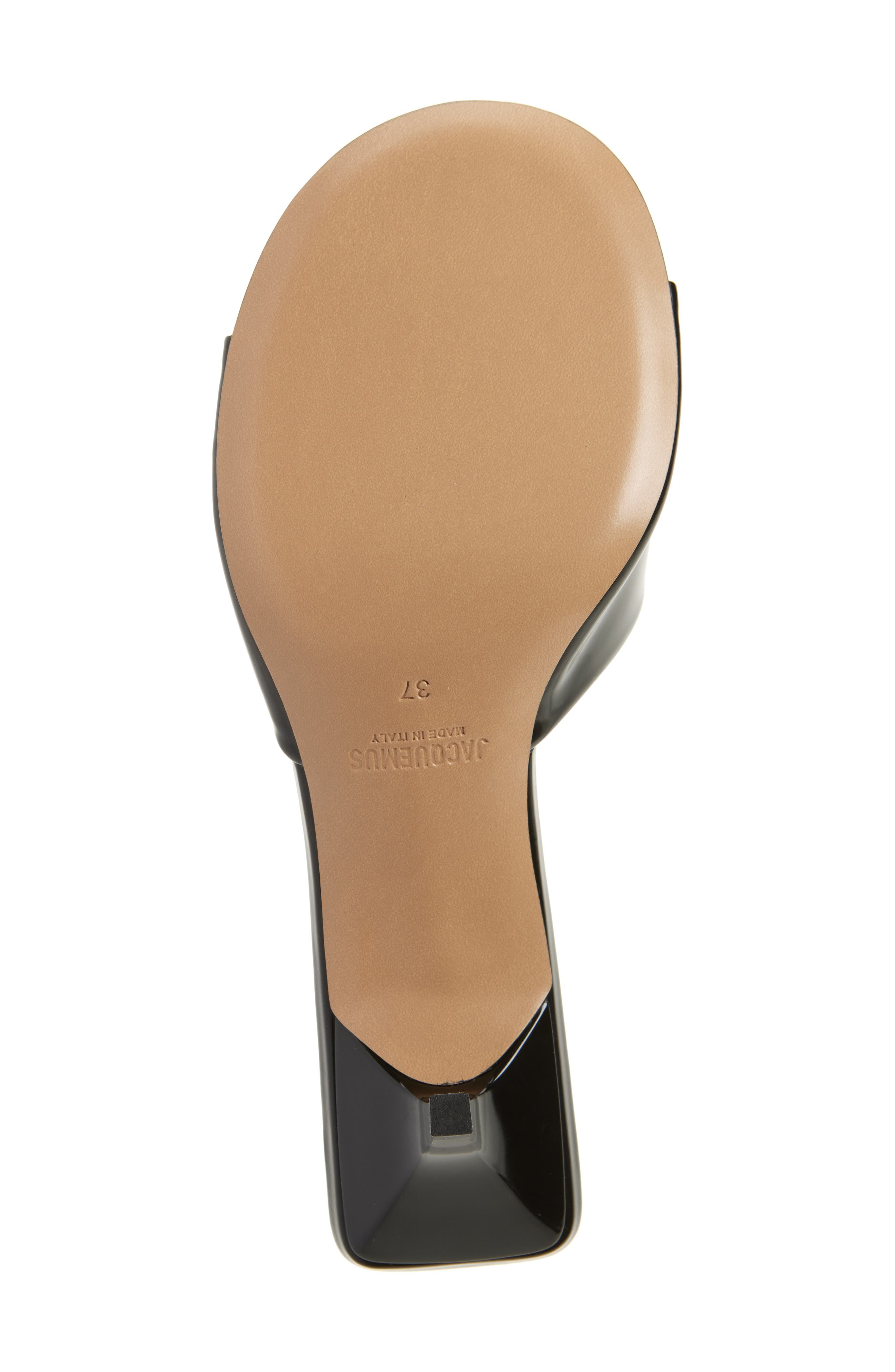 Jacquemus Les Mules Cubisto Sandal, Alternate, color, Black